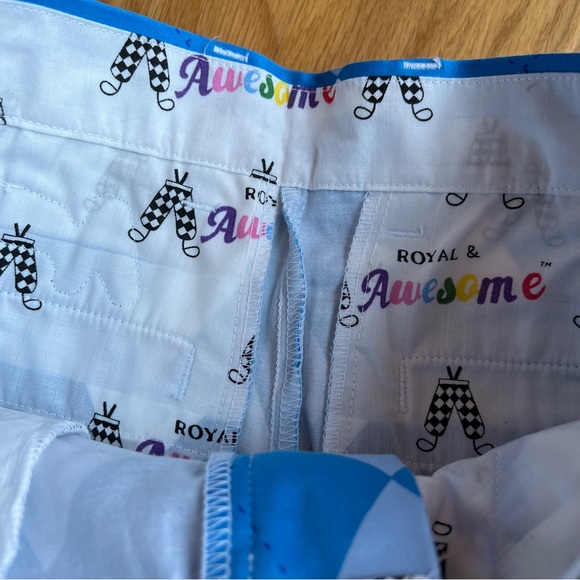Royal & Awesome Diamond Argyle Shorts Print Golf Shorts. NWT! - Picture 3 of 8